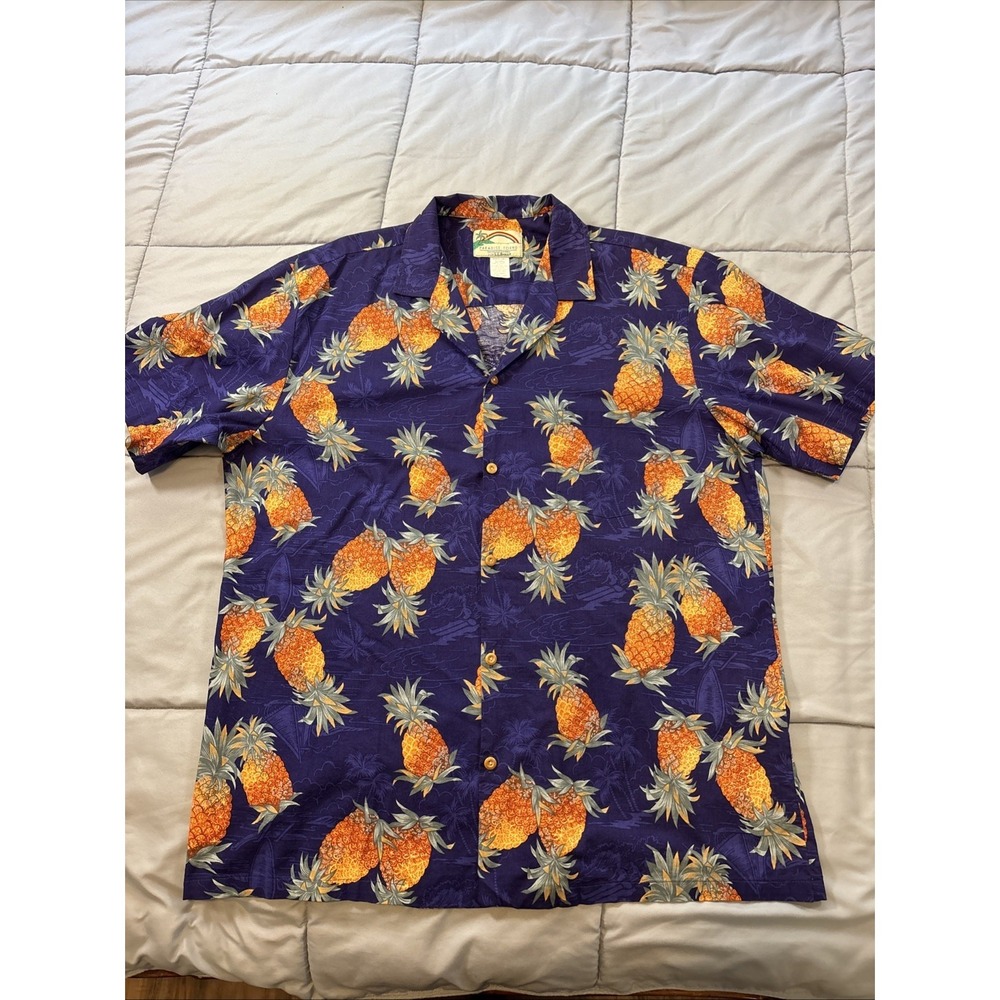 Rare Vintage Paradise Found, L.L.Bean Men's Hawaiian Short Sleeve Button Down XL